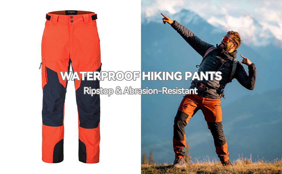 orange hiking pants