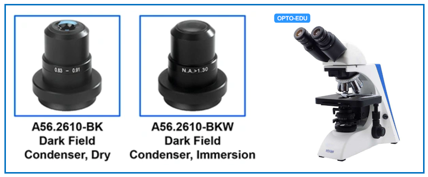 Biological Microscope with dark field condenser