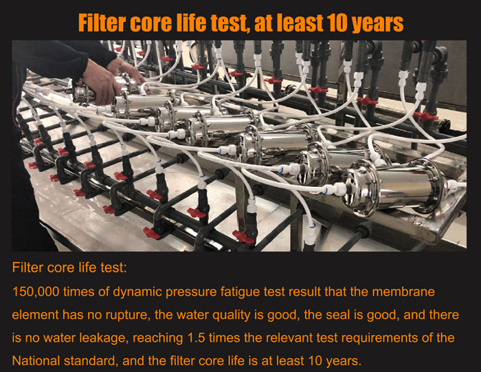 filter core life test-Jinsai Hollow NF system -ROCK-HNF TECH. LTD.