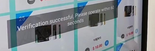 USA: Vape vending machine in the US vending machine with age verify