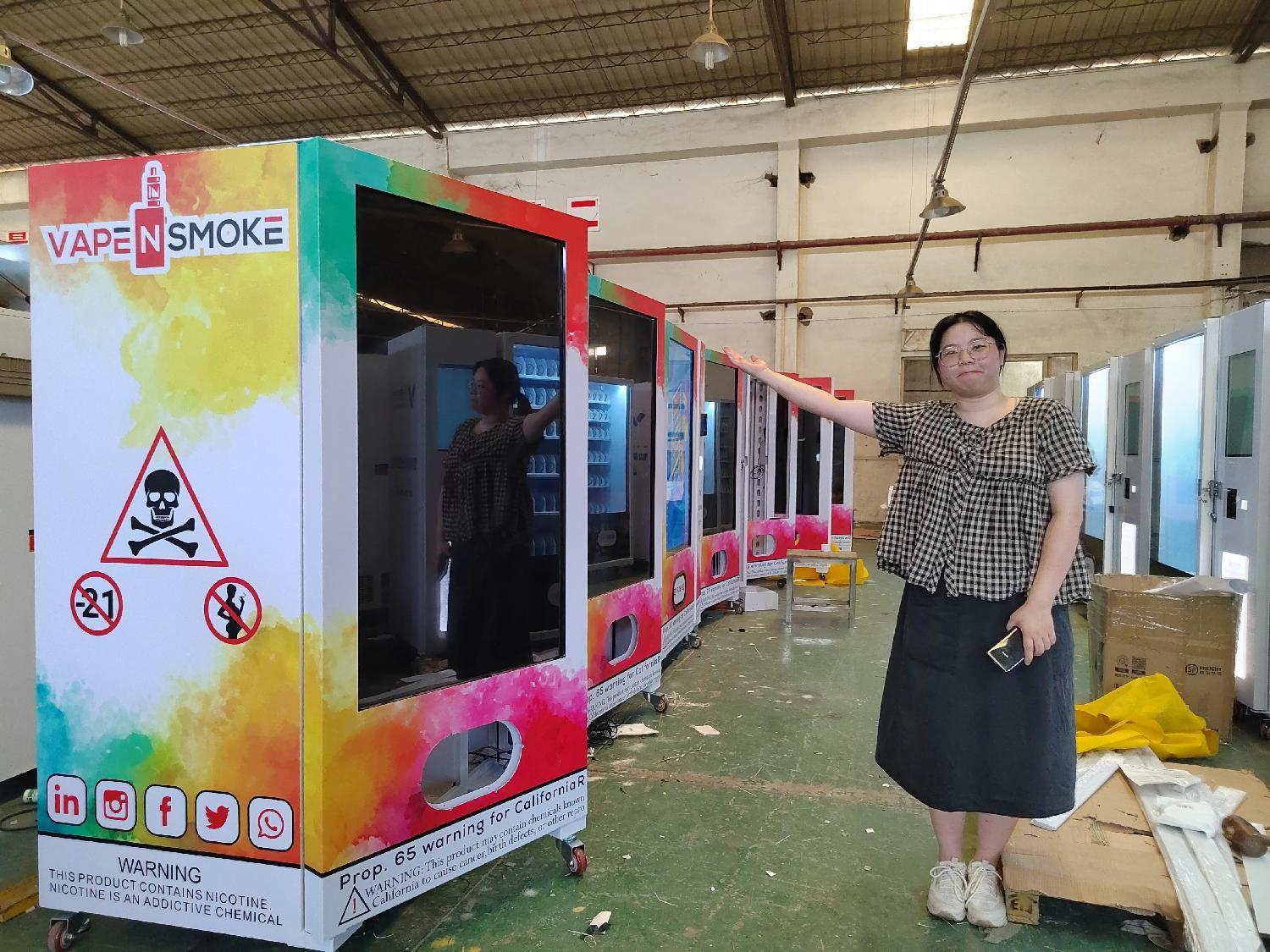 e-cigarette vending machine with 55 inch touch screen