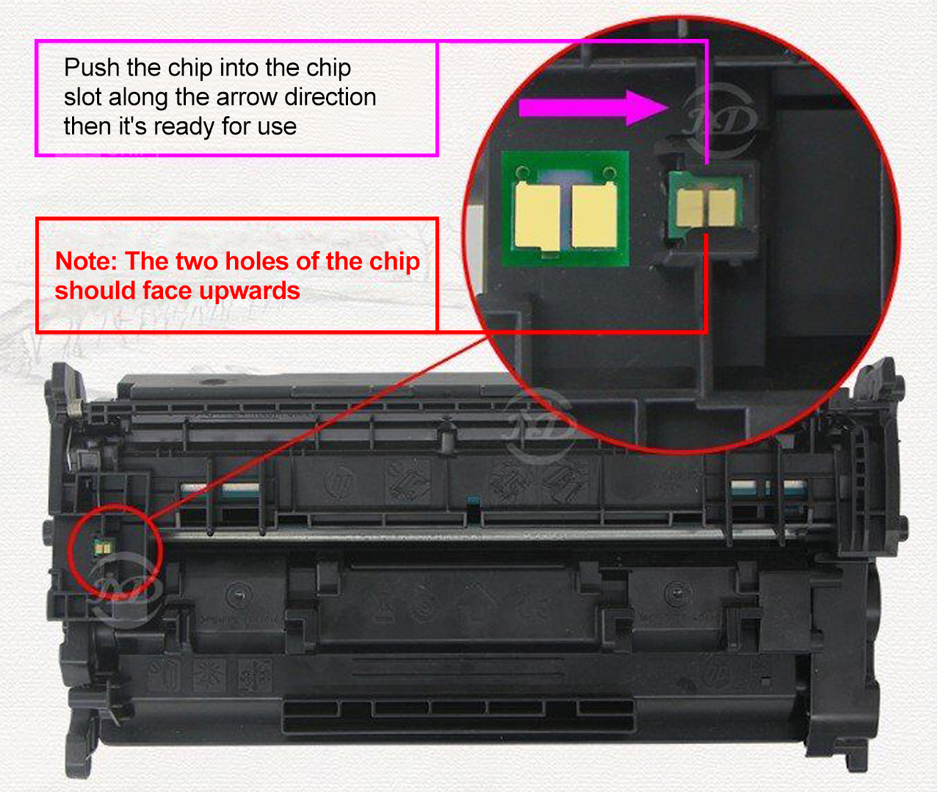 CF259A CF276A,HP,toner cartridge chip,installation introduction