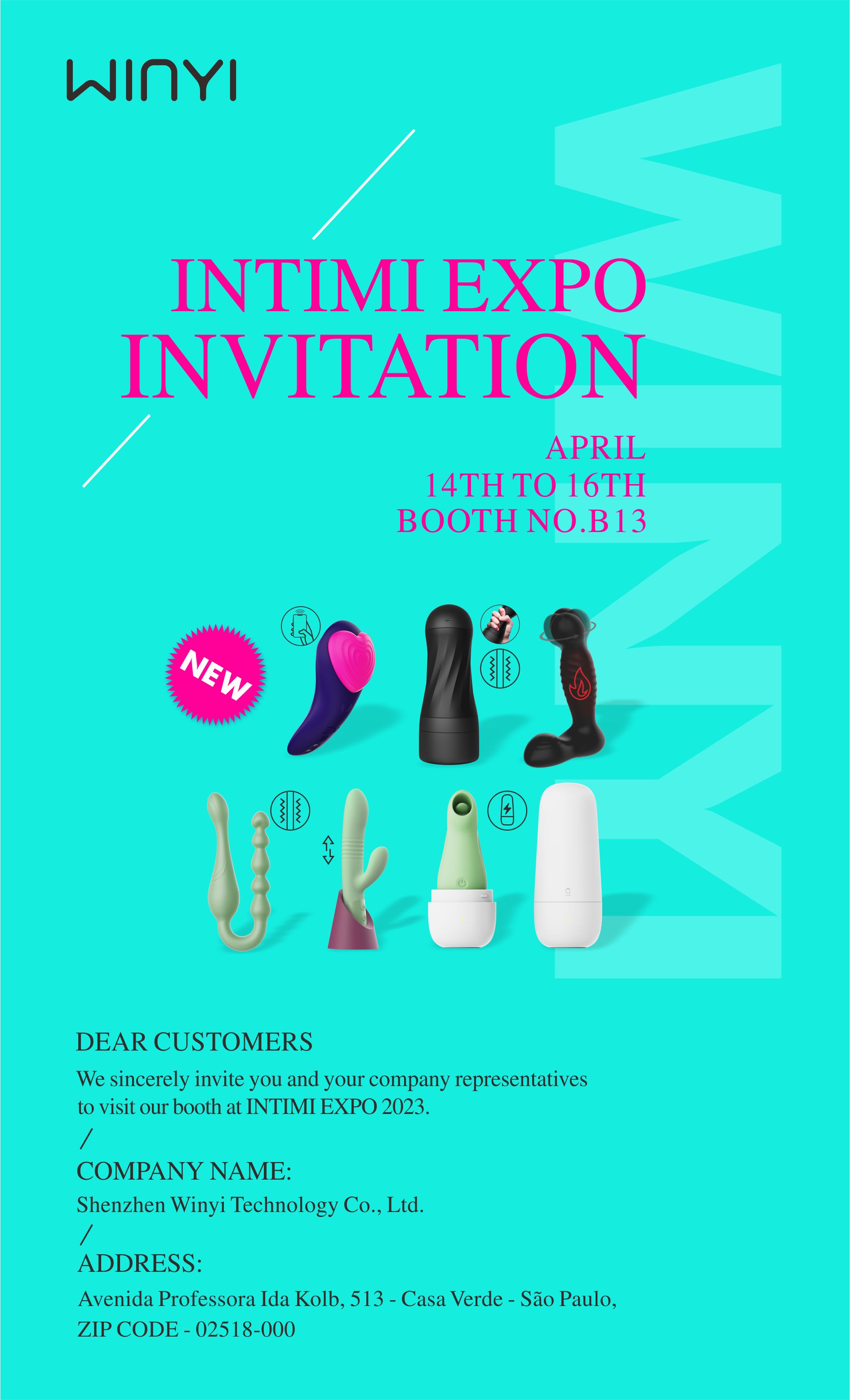 WINYI-2023 Shanghai adult toy industry-erotic market-Expo-2023 trade show Brazil-INTIMI EXPO-adult toy industry