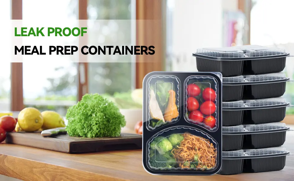 Black Take-Out Food Containers