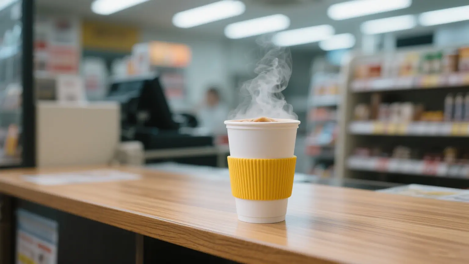 Christmas paper coffee cups