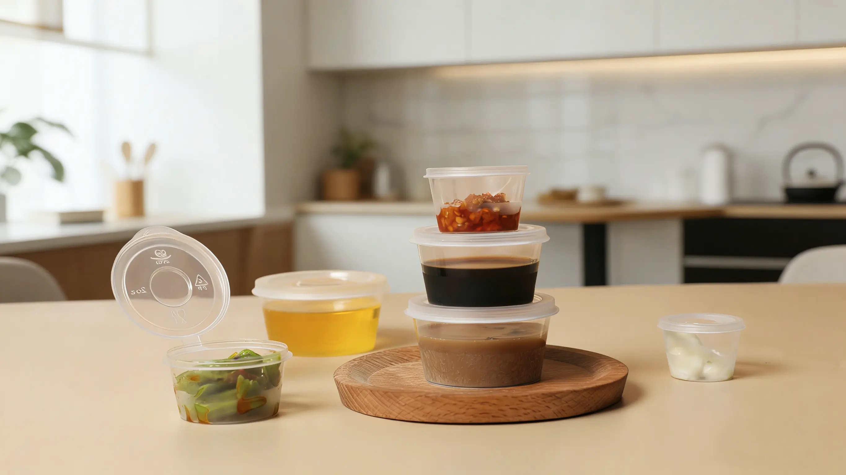 disposable portion cups with lids