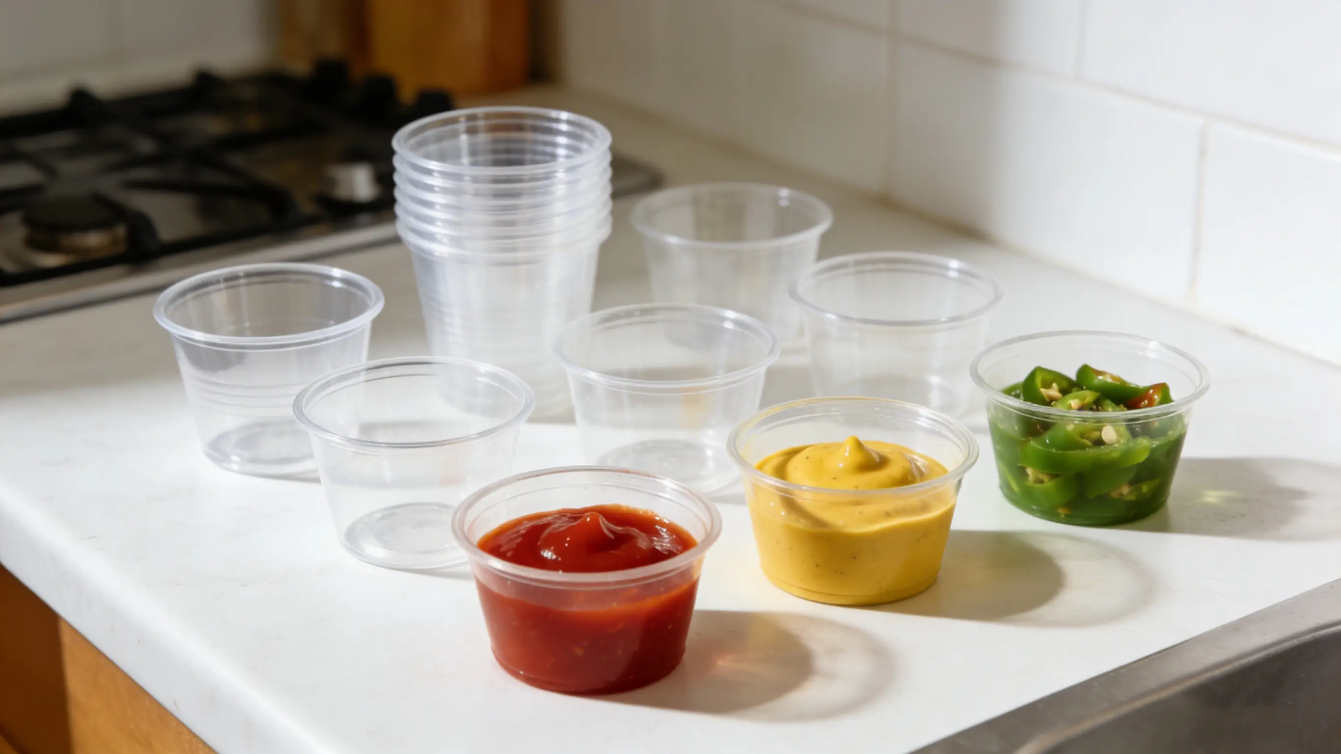 disposable portion cups with lids