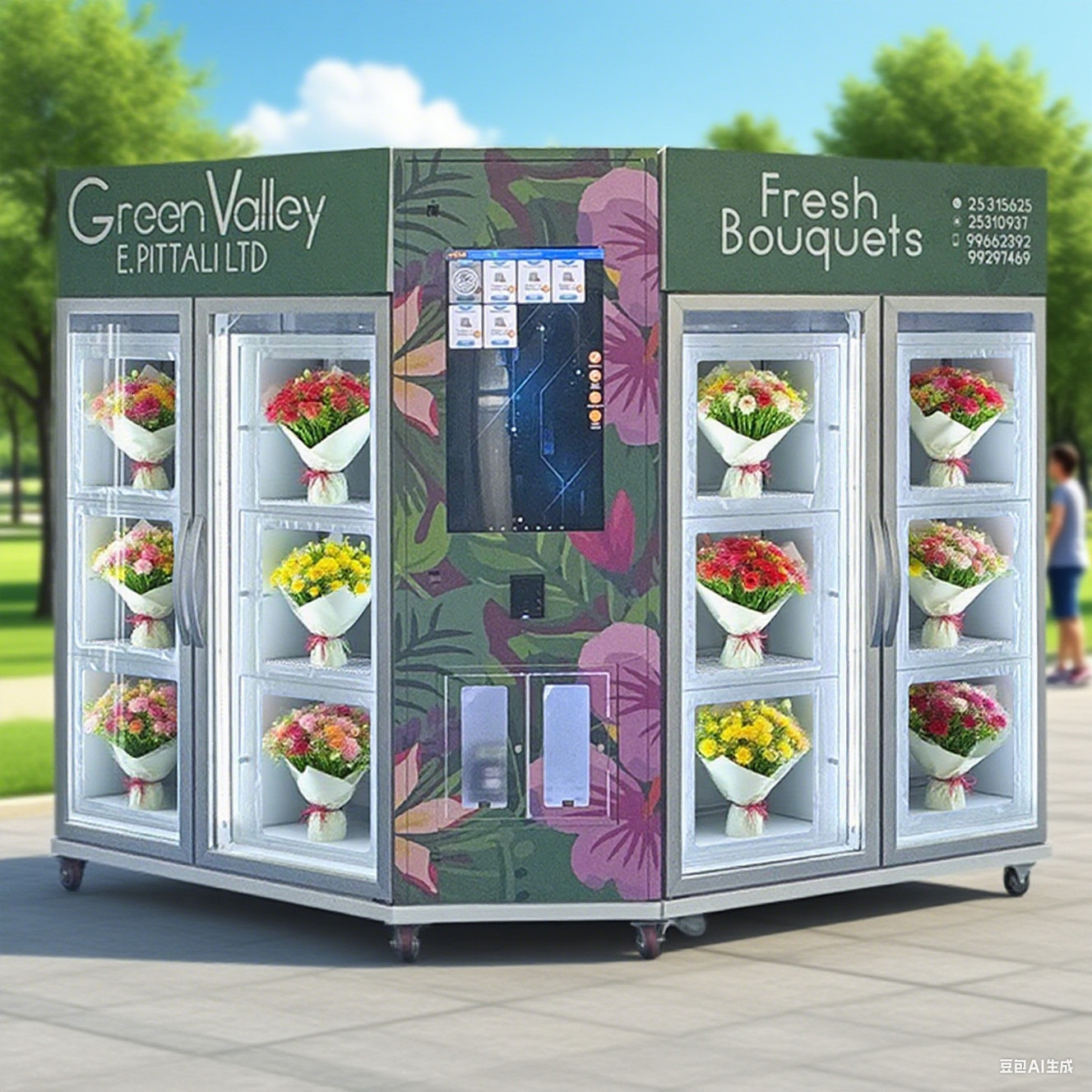 Our flower locker vending machine in Cyprus