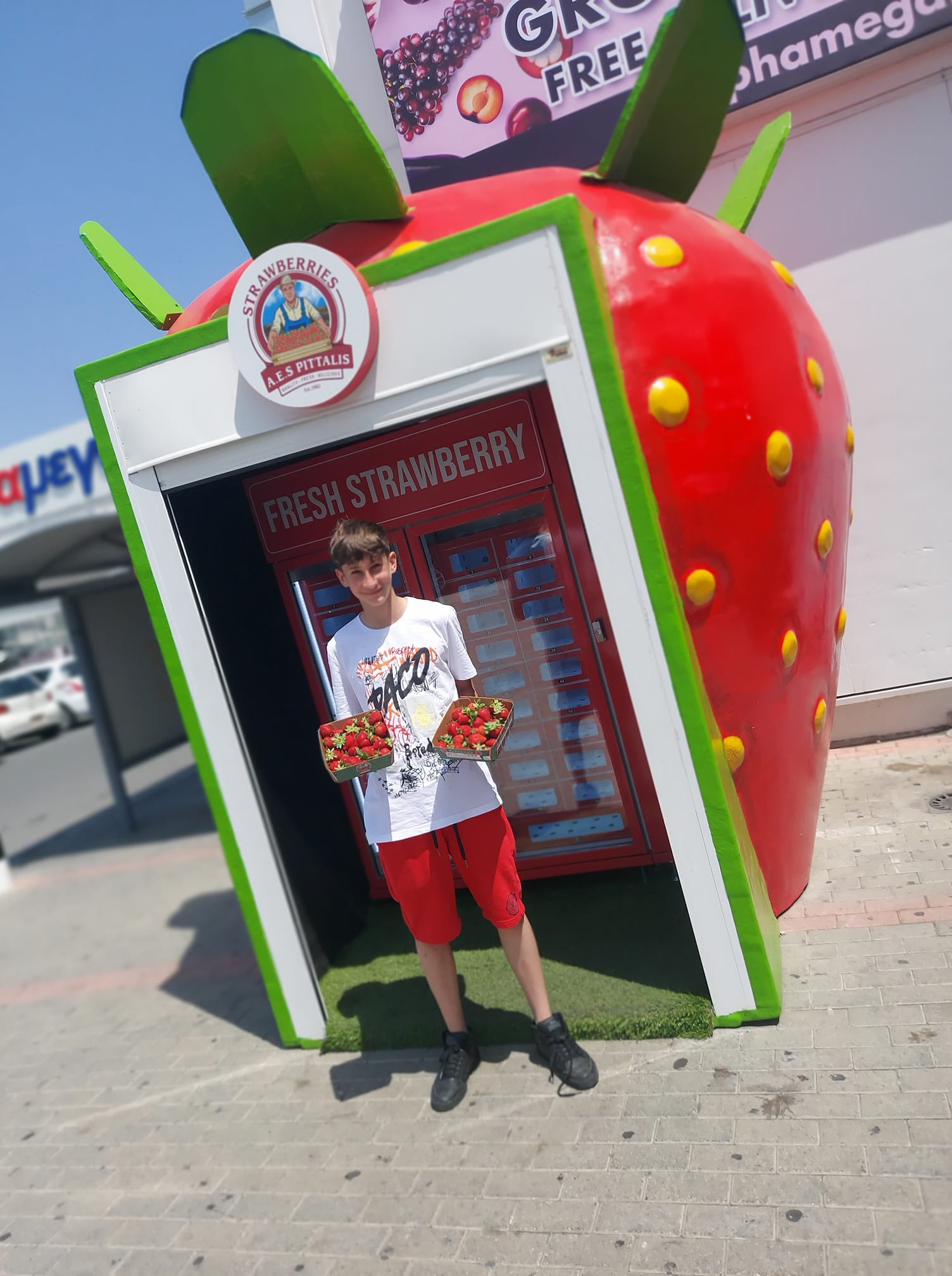 Weimi smart fresh fruit strawberry vending machine in Cyprus