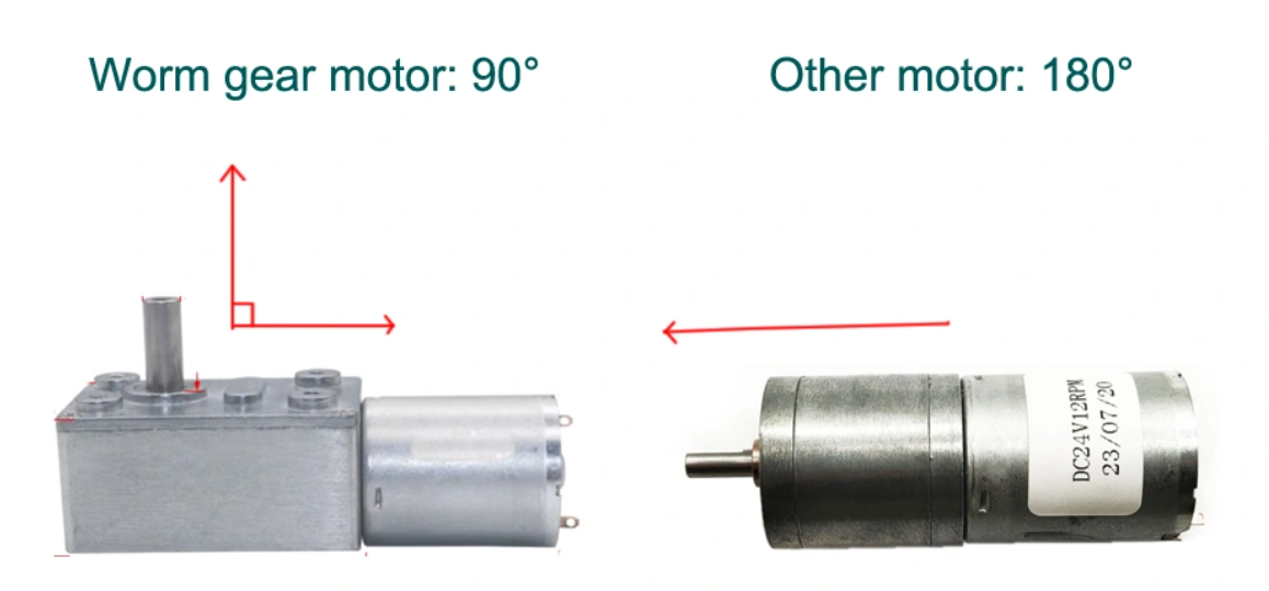 90° redukční motor