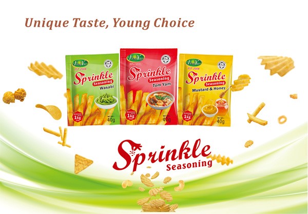 Sprinkle Seasoning Powder Flavors preferences in youth: Wasabi,Tom Yam,Mustard & Honey