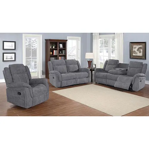 New design Popular Grey fabric recliner sofa airchair 3 2 1 wholesale