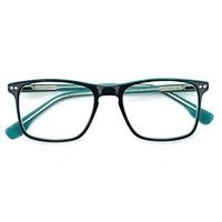 Acetate Men Patchwork Italy Design Rectangle Eye Glasses Clear Lens Optical Frames Spectacles
