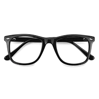 2021 Classic Fashion Unisex Black Square Acetate Clear Frames Optical Glasses Eyeglasses