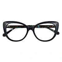 New Fashion Acetate Cat Eye Black Brown Customized Optical Reading Eyeglasses Frame for Women