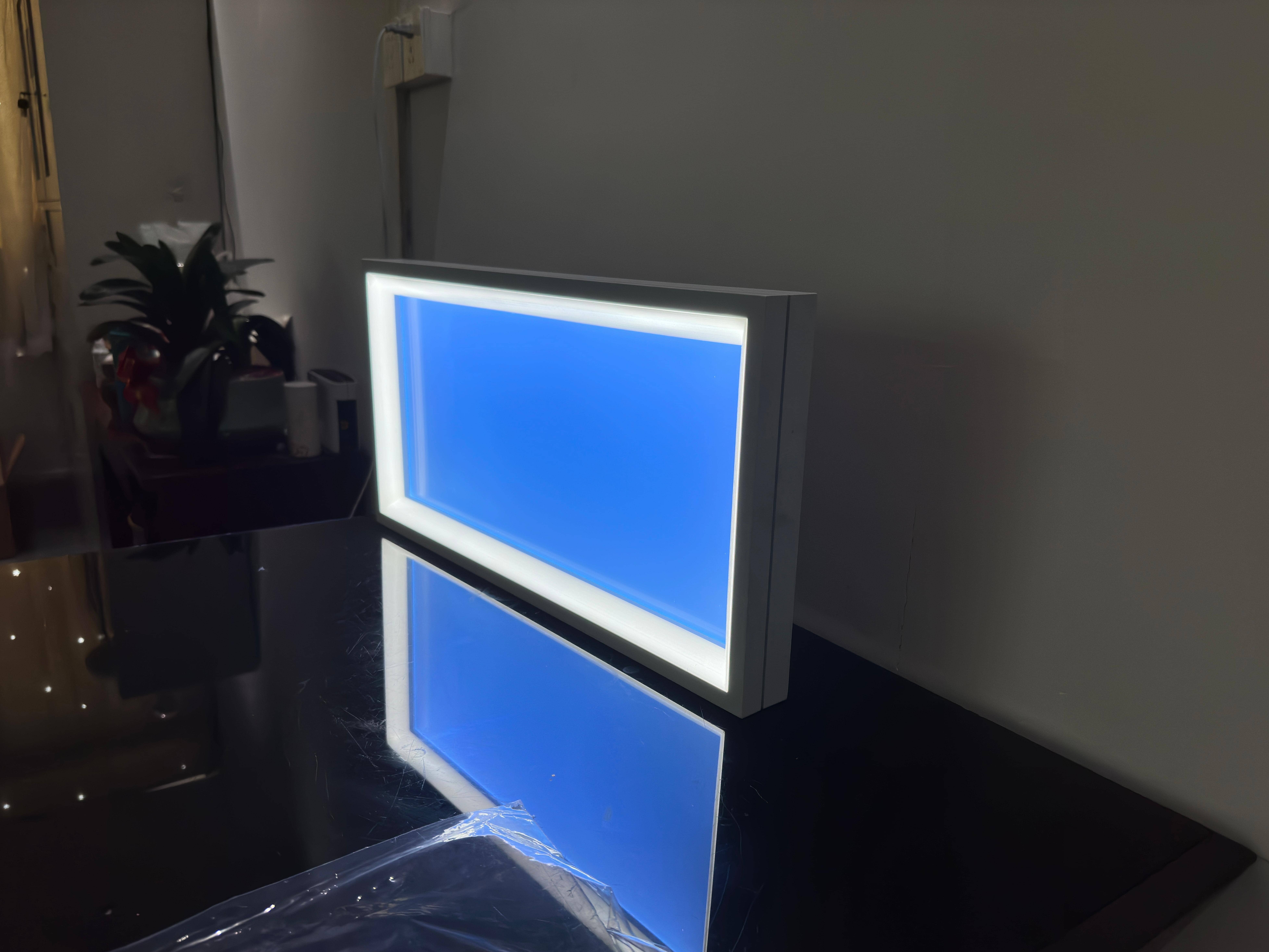 Lumin ultra-thin skylight H50 series side view, only 50mm thick