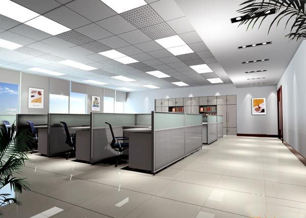 Lumin panel light in modern office ceiling lighting setup