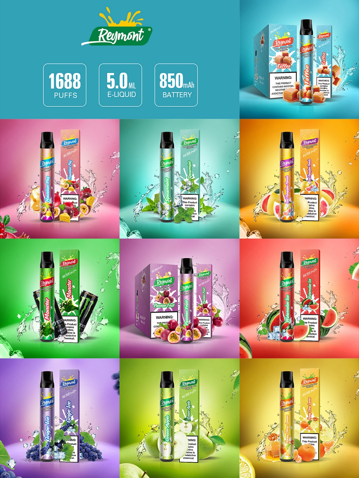 ReyMont , 1688 Puffs , Premium Quality - ReyMont Technology Co., Ltd.