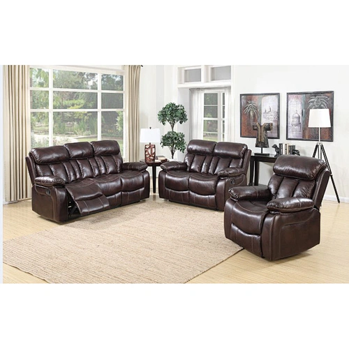 European best selling style 3+2+1 seven seats with soft back cushion seat living room leather recliner sofa set