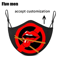 Five men custom silver ion party printing sublimation face cover washable