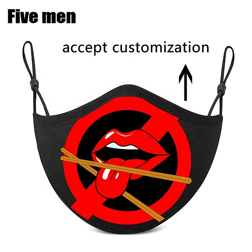 Five men custom silver ion party printing sublimation face cover washable