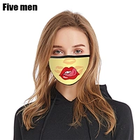 Five men custom print party logo washable reusable cloth sublimation face cover