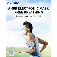 Aurora Ce Certification Electric Smart Face Mask Reusable Face Masks 5 Layers Protection PM2.5