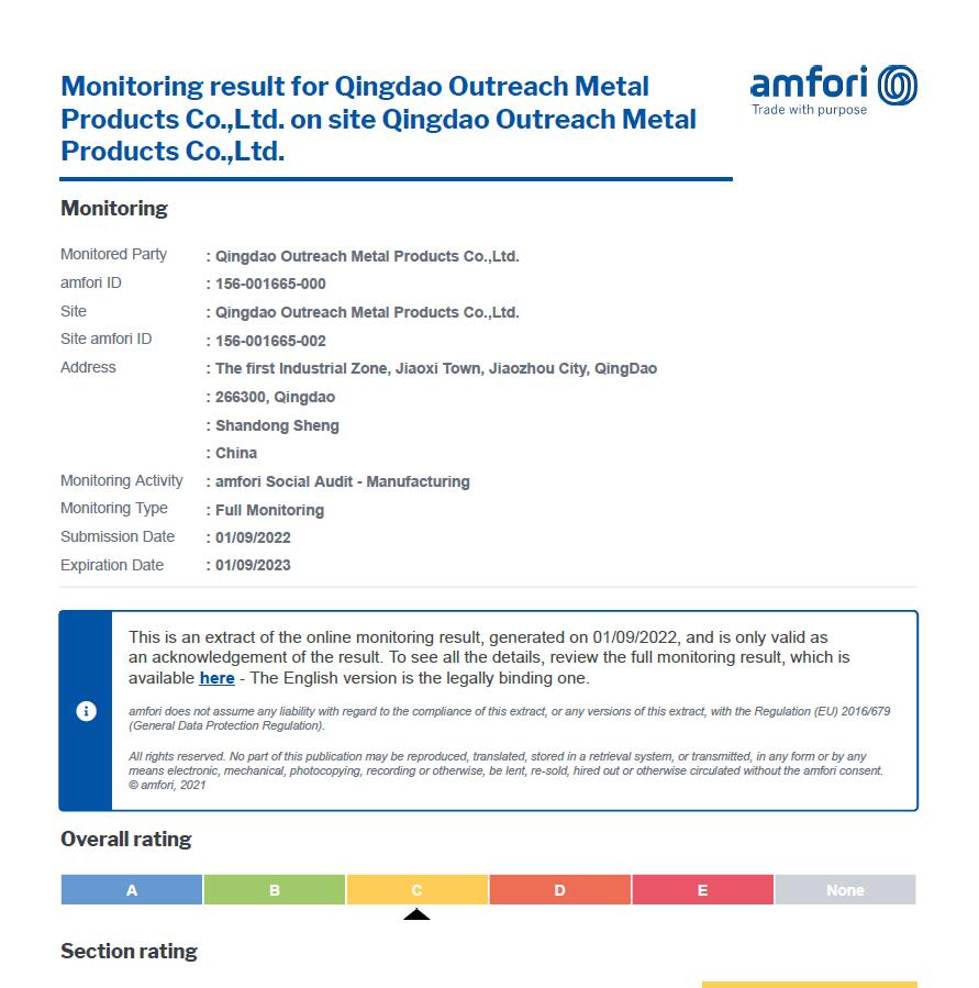 BSCI Audit report