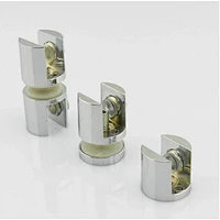 zinc alloy chrome finish glass holding shelf support clips