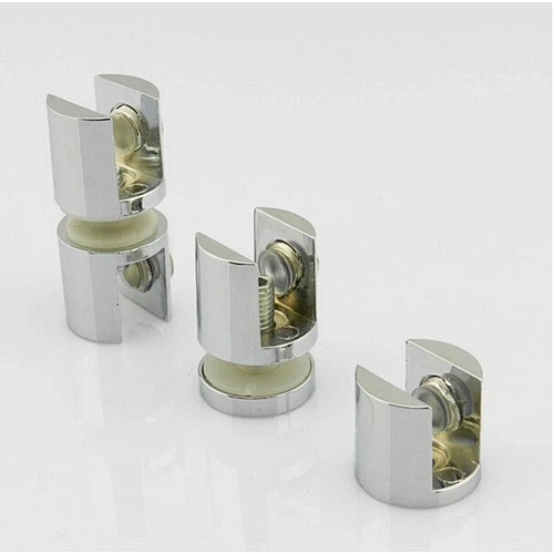 zinc alloy chrome finish glass holding shelf support clips