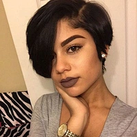 Frontal Pixie Wig Short Cut Style Cuticle Aligned Hair Lace Front Wig Silky Straight Wholesale Price