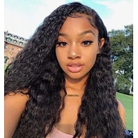 HBH New Year Promotion Top Closure Wig Long Lasting Deep Curly Lace Closure Wig In Stock