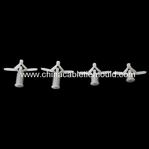 plastic toggle plug hollow dry wall butterfly anchor injection mould