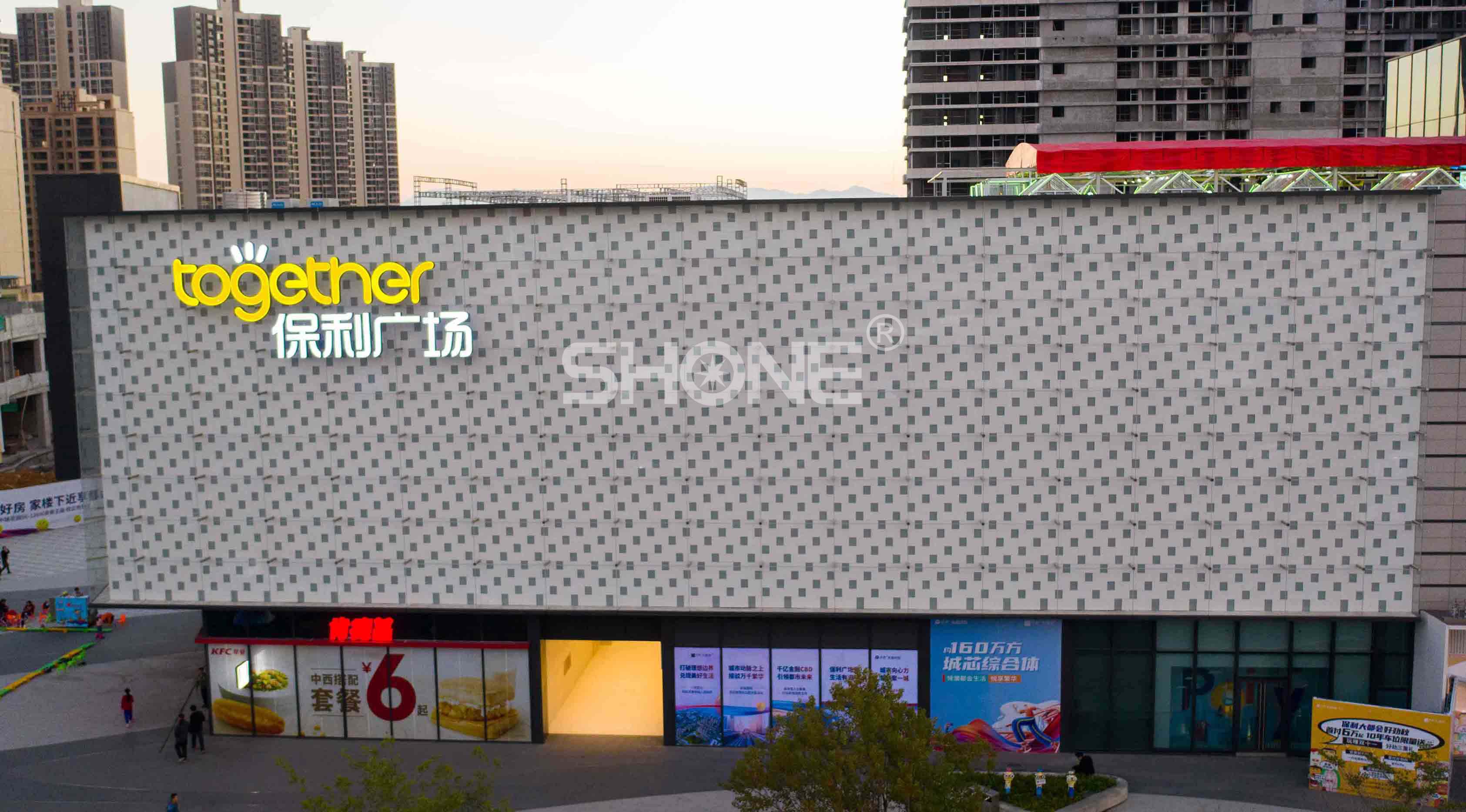 Poly Plaza - Shaoguan - LED wall tile - ShoneLighting