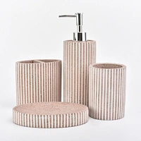 pink white cement bathroom accessories concrete toothbrush holder soap dish toothbrush toothpaste holder