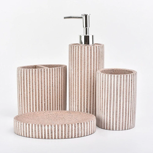 pink white cement bathroom accessories concrete toothbrush holder soap dish toothbrush toothpaste holder