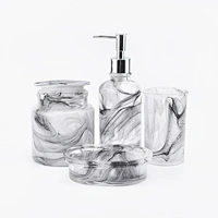 overlay glass bath accessories sets white and black glass bottle soap dish tumbler