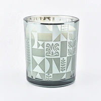 Home Decorative empty Glass Candle jar in bulk