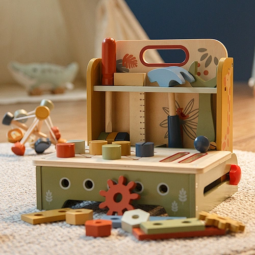 kids wooden folding tool table toy