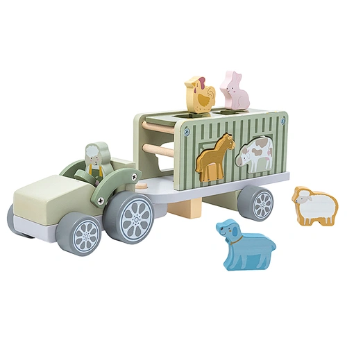 Wooden trailer toy
