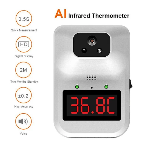 Wall mounted thermometer