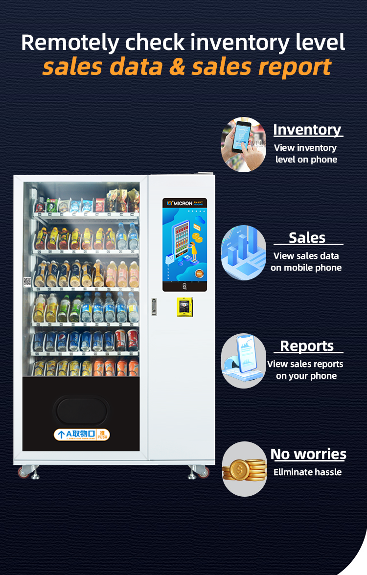 we not only offer high quality snack drink vending machine, but also offer smart software system to help operator to manage the machine easily.