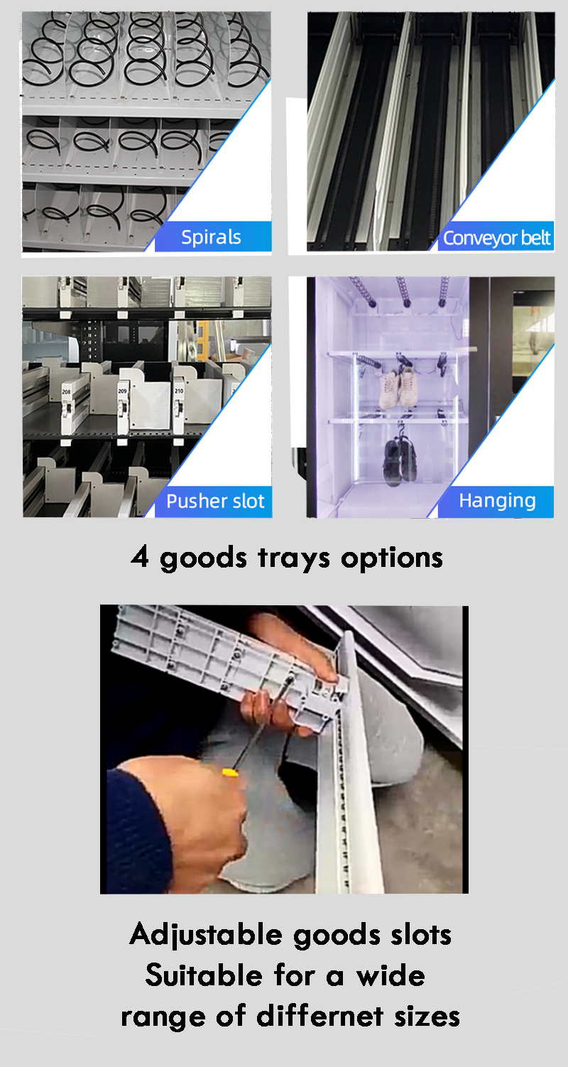 we offer customize service, there are 4 types of goods trays for different products.