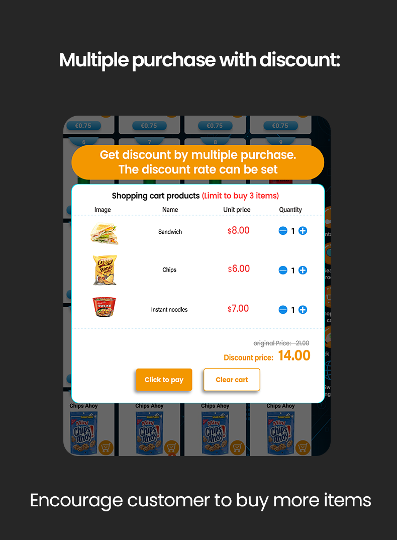 vending mahcine with discount
