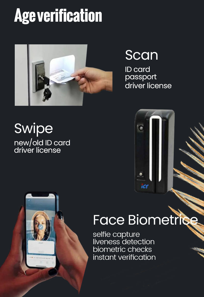 Micron vape vending machine with age vertification