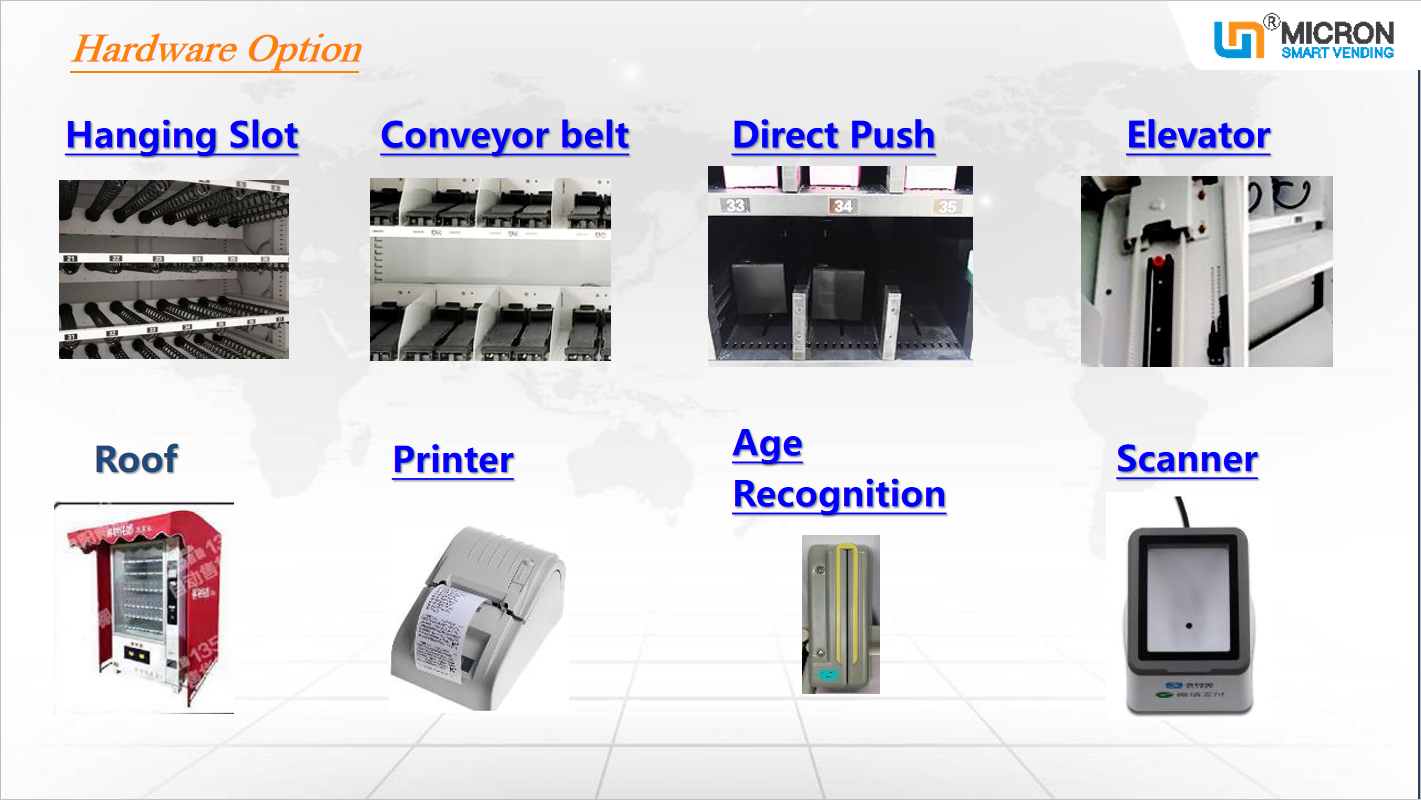 Micron smart vending machine touch screen