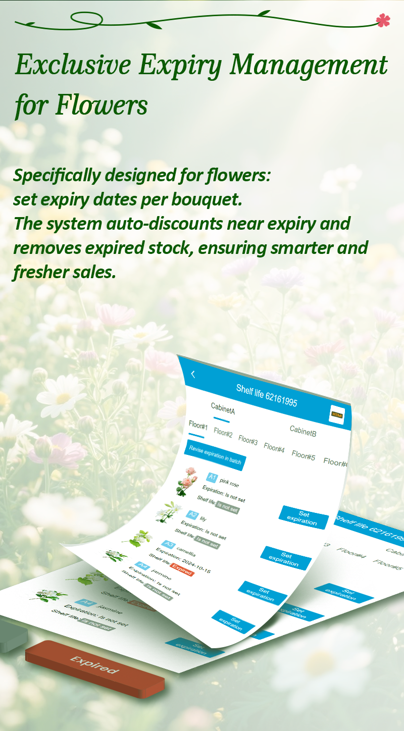 set flowers expiration date with 24/7 Automatic Outdoor Fresh Cut Flower Vending Machine