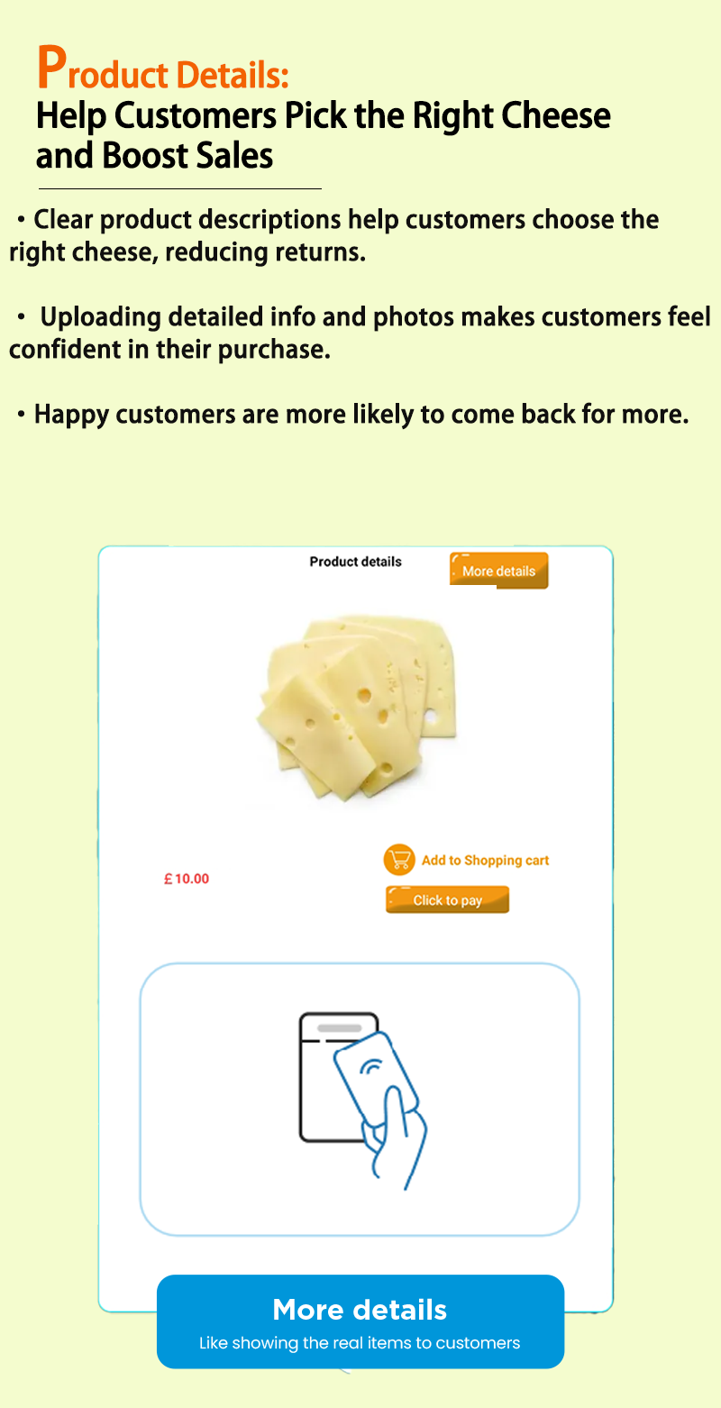 Add to cart and purchase demo for cheese vending machine