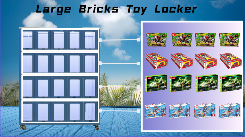 Bricks Toy Automatic Vending Machine Selling and displaying items