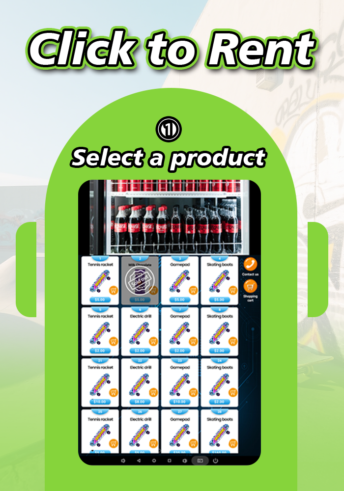 Skateboard Rental Vending Machine